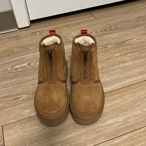 UGG Neumel Platform Zip Suede Booties